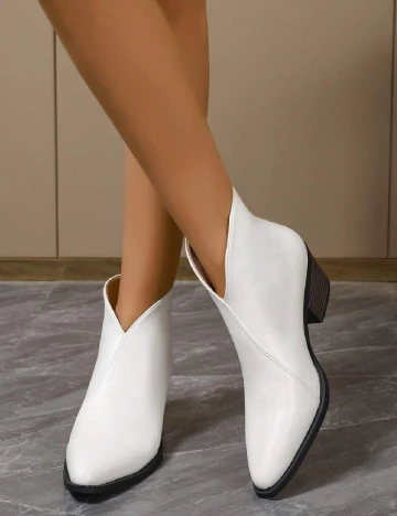 Botine SHEIN, alb
