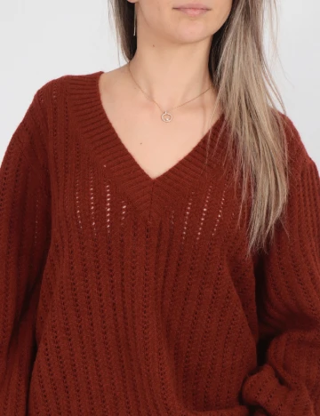 Pulover Oversize Vero Moda, caramiziu