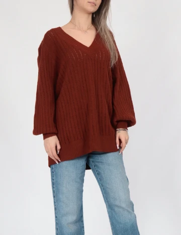 Pulover Oversize Vero Moda, caramiziu