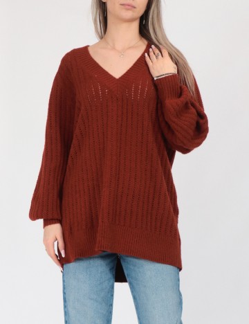 Pulover Oversize Vero Moda, caramiziu