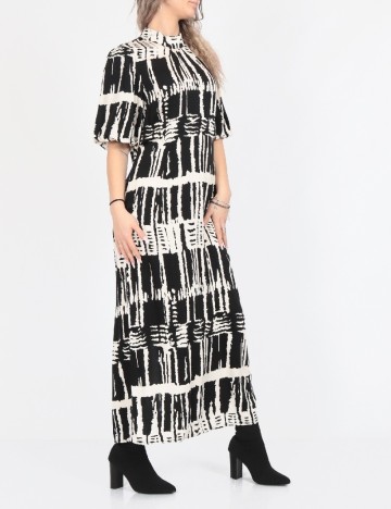 Rochie medie Vero Moda, alb/negru