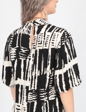 Rochie medie Vero Moda, alb/negru