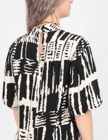 Rochie medie Vero Moda, alb/negru