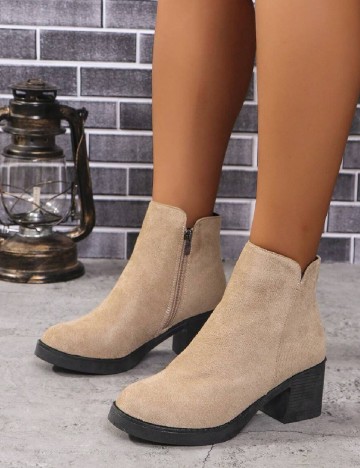 Botine SHEIN, crem