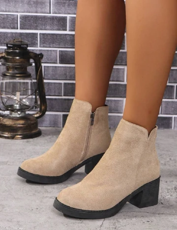 Botine SHEIN, crem