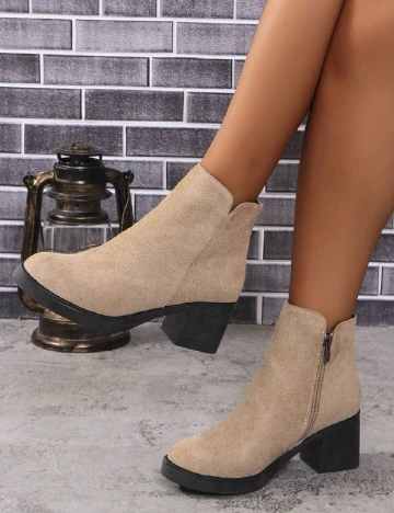 Botine SHEIN, crem