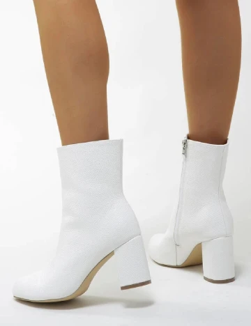 Botine SHEIN, alb