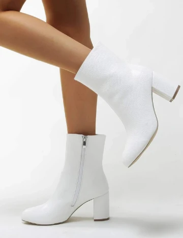 Botine SHEIN, alb