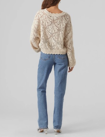 Pulover Vero Moda, ecru