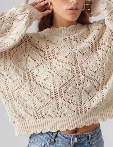 Pulover Vero Moda, ecru