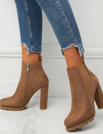Botine SHEIN, maro