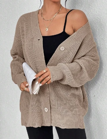 Cardigan SHEIN, maro