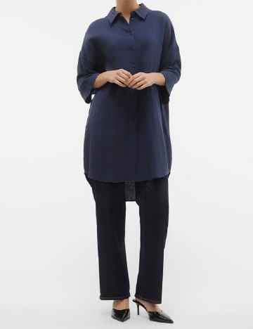 Camasa Vero Moda, bleumarin