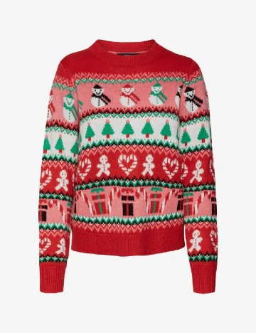 Pulover Vero Moda, rosu
