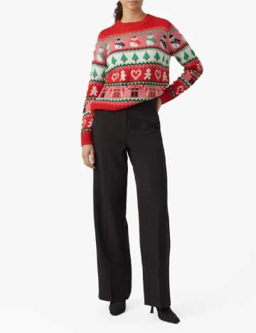 Pulover Vero Moda, rosu