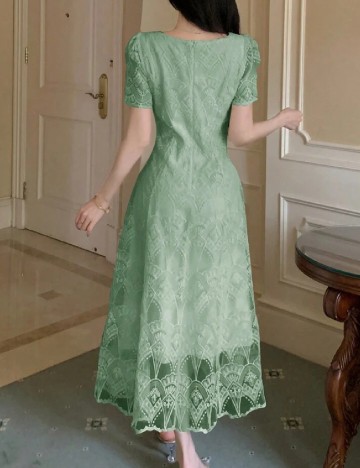 Rochie medie Dazy, verde