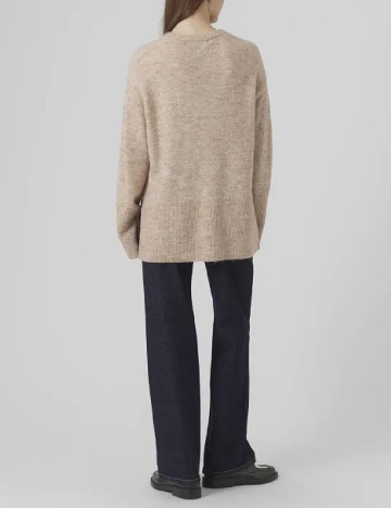 Pulover Oversize Vero Moda, maro deschis