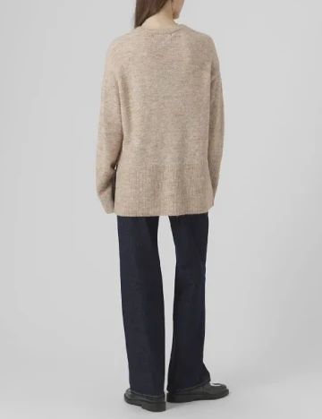 Pulover Oversize Vero Moda, maro deschis