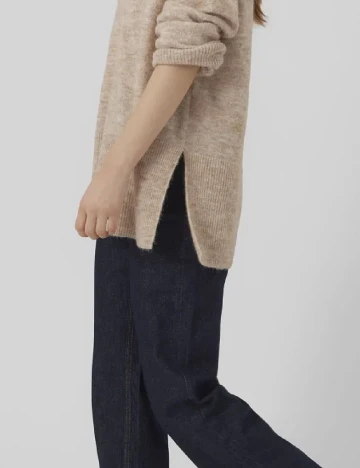 Pulover Oversize Vero Moda, maro deschis