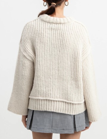 Pulover Oversize Vero Moda, ecru