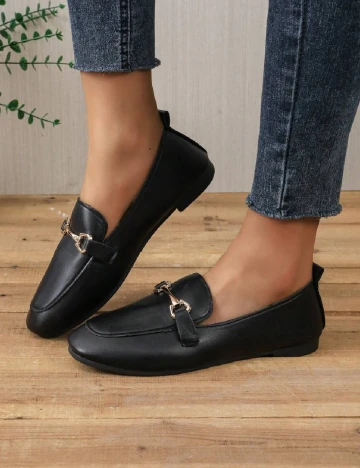 Mocasini SHEIN, negru Negru