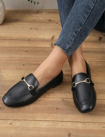 Mocasini SHEIN, negru Negru