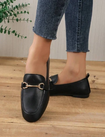 Mocasini SHEIN, negru Negru