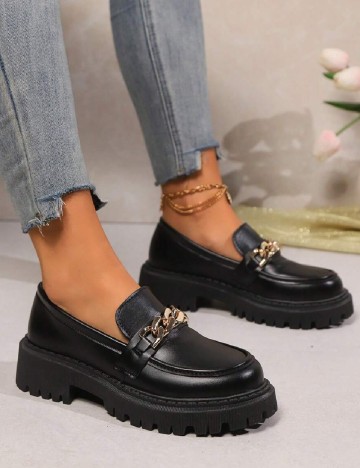 
						Mocasini SHEIN, negru