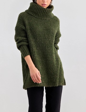 Pulover Vero Moda, verde inchis