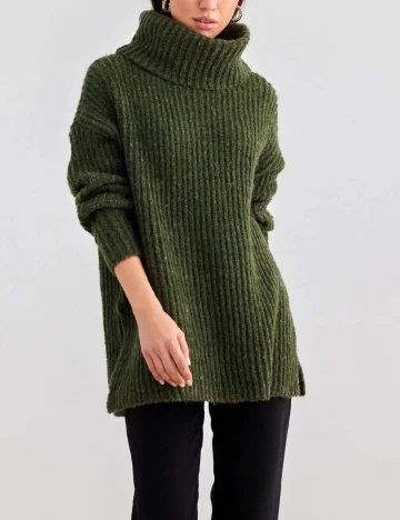 Pulover Vero Moda, verde inchis