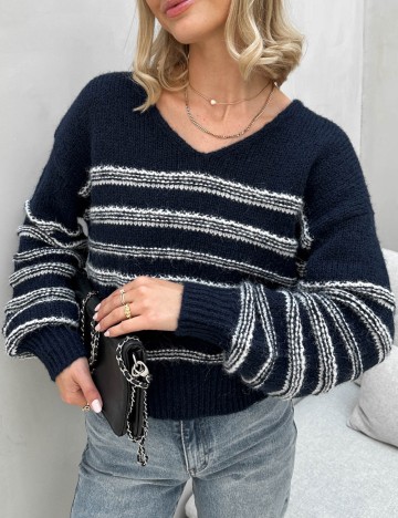 Pulover Vero Moda, bleumarin inchis