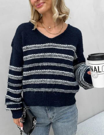 Pulover Vero Moda, bleumarin inchis