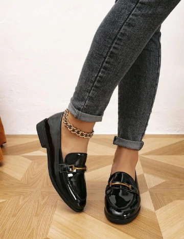 Mocasini SHEIN, negru Negru