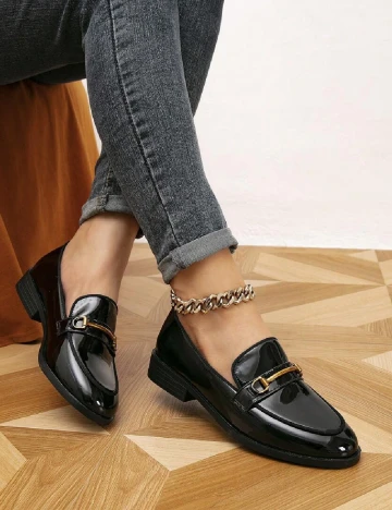 Mocasini SHEIN, negru Negru