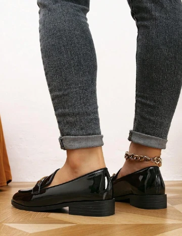 Mocasini SHEIN, negru Negru