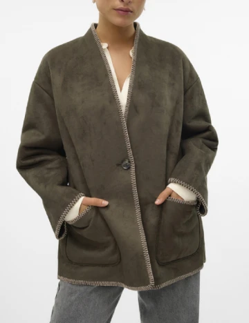 Jacheta Vero Moda, verde inchis