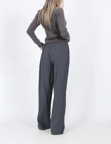 Pantaloni Vero Moda, gri petrol