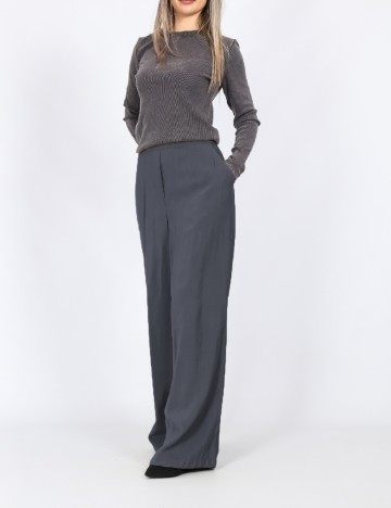 Pantaloni Vero Moda, gri petrol