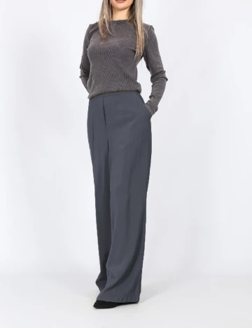 Pantaloni Vero Moda, gri petrol