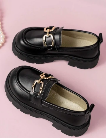Mocasini Shein Kids, negru Negru
