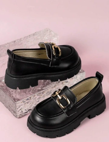 Mocasini Shein Kids, negru Negru