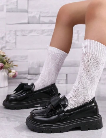 Mocasini Shein Kids, negru Negru