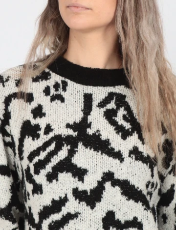 Pulover Vero Moda, alb/negru