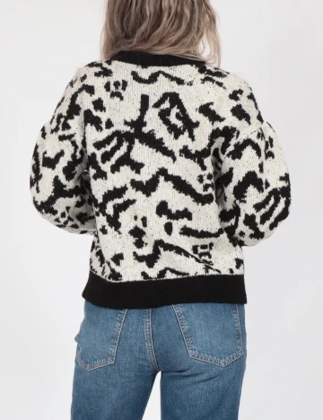 Pulover Vero Moda, alb/negru