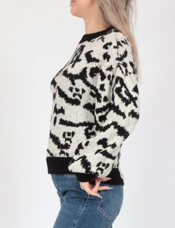 Pulover Vero Moda, alb/negru