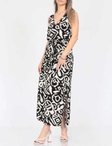Rochie medie Vero Moda, alb/negru