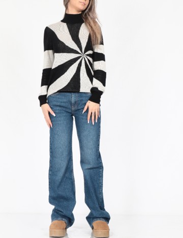 Bluza Vero Moda, negru/gri