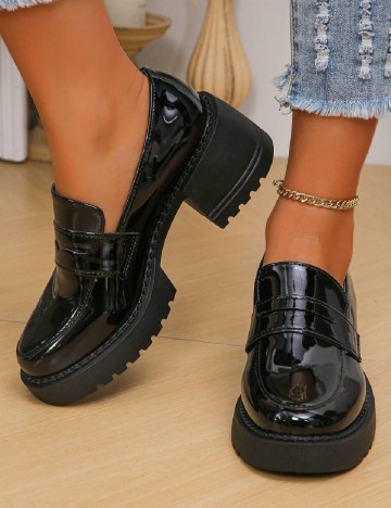 
						Mocasini SHEIN, negru