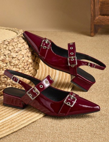 Pantofi SHEIN, visiniu