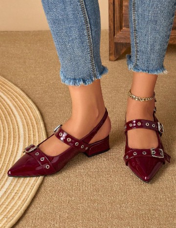 Pantofi SHEIN, visiniu